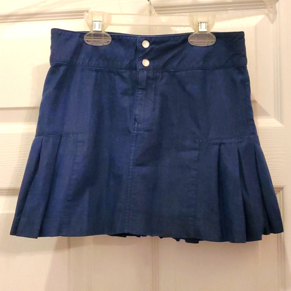 Tommy Hilfiger Girl's 8 Pleated Denim Skirt - Picture 1 of 2
